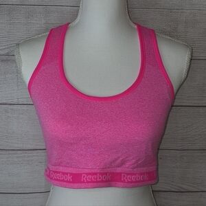 Reebok Sport Seamless Neon Knock Out Pink Bra Size XL